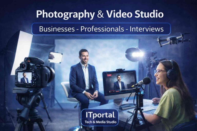 Studio Φωτογράφισης & Βιντεοσκόπησης για Επαγγελματίες, Επιχειρήσεις και Συνεντεύξεις