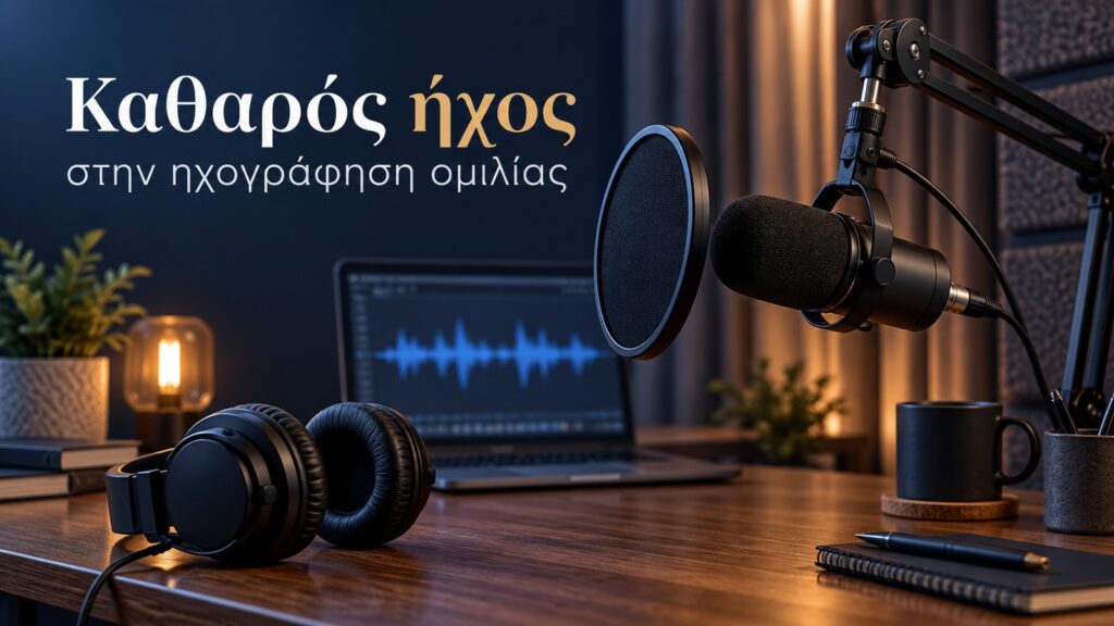 endeiktiki apeikonisi mikrofonou kai akoustikon gia ichografisi omilias