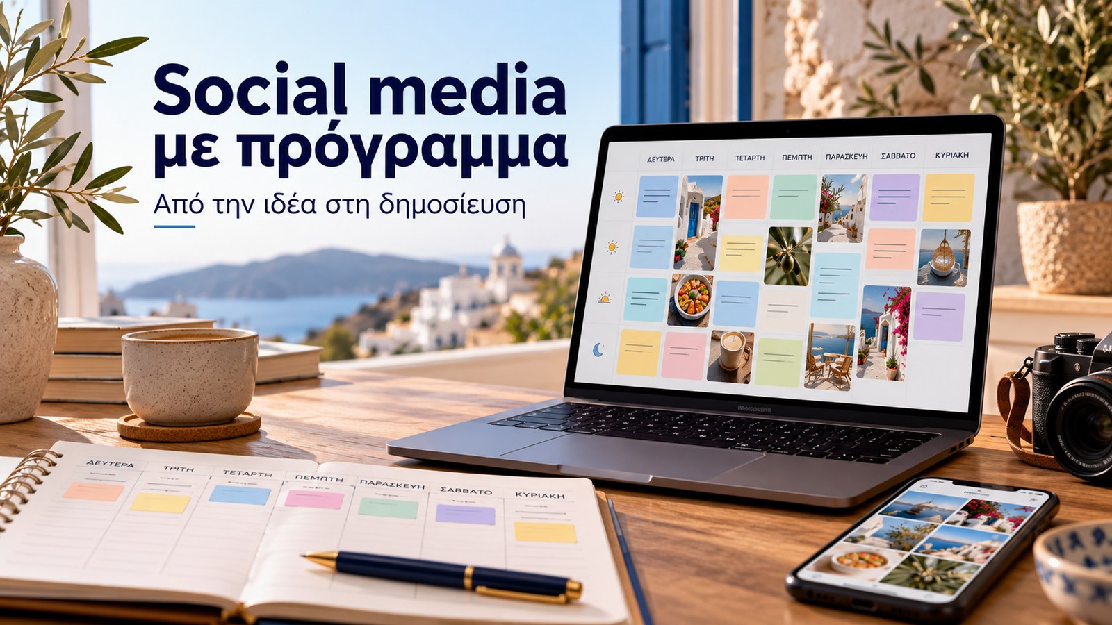 endeiktiki syntheti eikona grafeiou me imerologio anartiseon social media